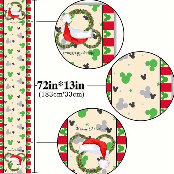 NWT Christmas Tree Table Runner Mouse - Picture 5 of 5